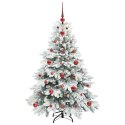 VidaXL Sztuczna choinka z 150 diodami LED Biały 120 cm PE i PVC