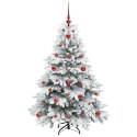 VidaXL Sztuczna choinka z 150 diodami LED Biały 120 cm PE i PVC