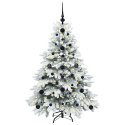 VidaXL Sztuczna choinka z 150 diodami LED Biały 120 cm PE i PVC