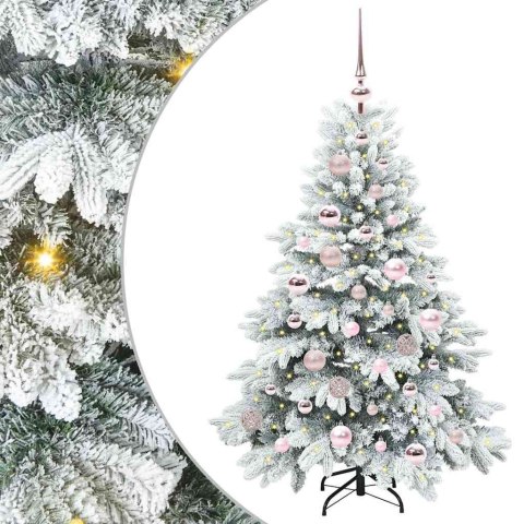 VidaXL Sztuczna choinka z 150 diodami LED Biały 120 cm PE i PVC