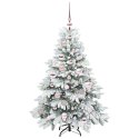 VidaXL Sztuczna choinka z 150 diodami LED Biały 120 cm PE i PVC