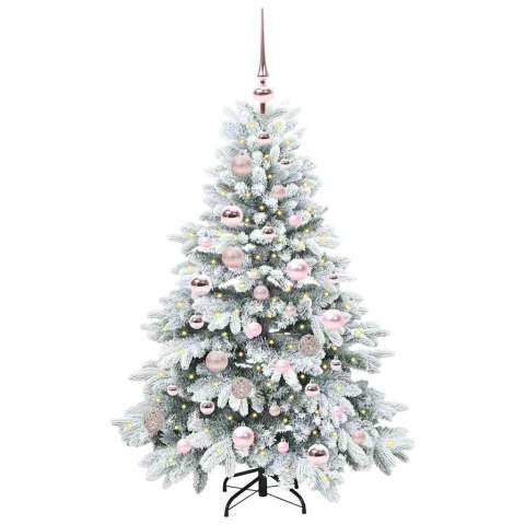VidaXL Sztuczna choinka z 150 diodami LED Biały 120 cm PE i PVC