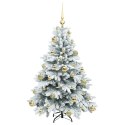 VidaXL Sztuczna choinka z 150 diodami LED Biały 120 cm PE i PVC