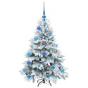 VidaXL Sztuczna choinka z 150 diodami LED Biały 120 cm PE i PVC