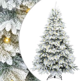 VidaXL Sztuczna choinka z 300 diodami LED Biały 180 cm PE i PVC