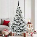 VidaXL Sztuczna choinka z 300 diodami LED Biały 180 cm PE i PVC