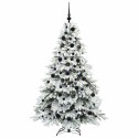 VidaXL Sztuczna choinka z 300 diodami LED Biały 180 cm PE i PVC