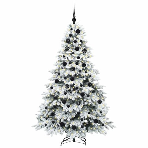 VidaXL Sztuczna choinka z 300 diodami LED Biały 180 cm PE i PVC