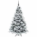 VidaXL Sztuczna choinka z 300 diodami LED Biały 180 cm PE i PVC