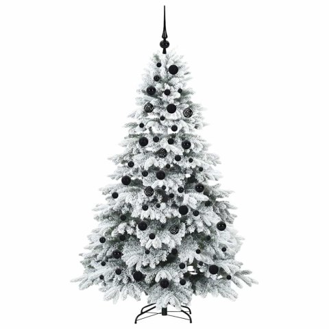 VidaXL Sztuczna choinka z 300 diodami LED Biały 180 cm PE i PVC