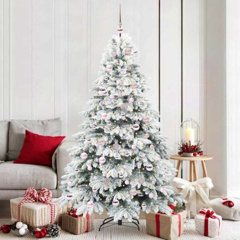 VidaXL Sztuczna choinka z 300 diodami LED Biały 180 cm PE i PVC
