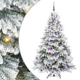 VidaXL Sztuczna choinka z 300 diodami LED Biały 180 cm PE i PVC