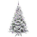 VidaXL Sztuczna choinka z 300 diodami LED Biały 180 cm PE i PVC