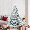 VidaXL Sztuczna choinka z 300 diodami LED Biały 180 cm PE i PVC
