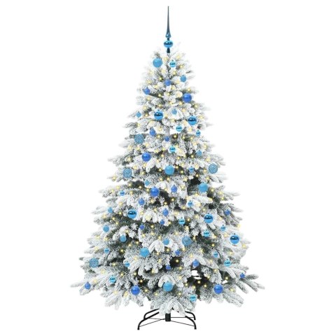 VidaXL Sztuczna choinka z 300 diodami LED Biały 180 cm PE i PVC