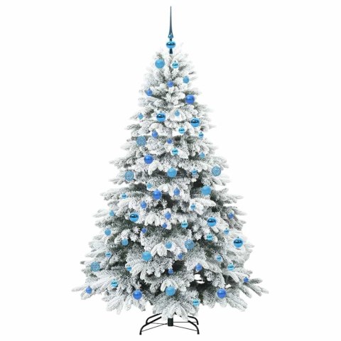 VidaXL Sztuczna choinka z 300 diodami LED Biały 180 cm PE i PVC