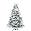 VidaXL Sztuczna choinka z 300 diodami LED Biały 180 cm PE i PVC