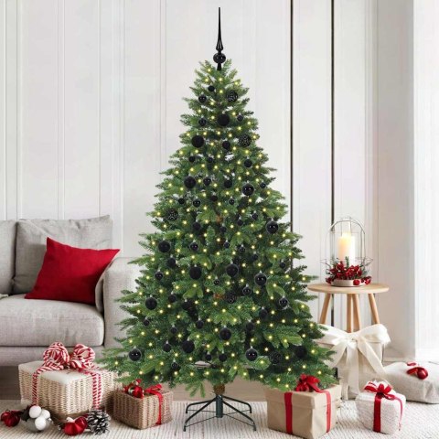 SZTUCZNA CHOINKA Z 300 DIODAMI LED ZIELONY 180 CM PE I PVC