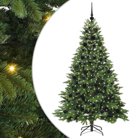 SZTUCZNA CHOINKA Z 300 DIODAMI LED ZIELONY 180 CM PE I PVC