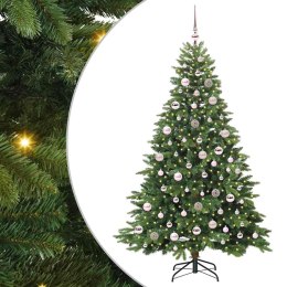 VidaXL Sztuczna choinka z 300 diodami LED Zielony 180 cm PE i PVC