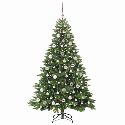 VidaXL Sztuczna choinka z 300 diodami LED Zielony 180 cm PE i PVC