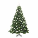 VidaXL Sztuczna choinka z 300 diodami LED Zielony 180 cm PE i PVC