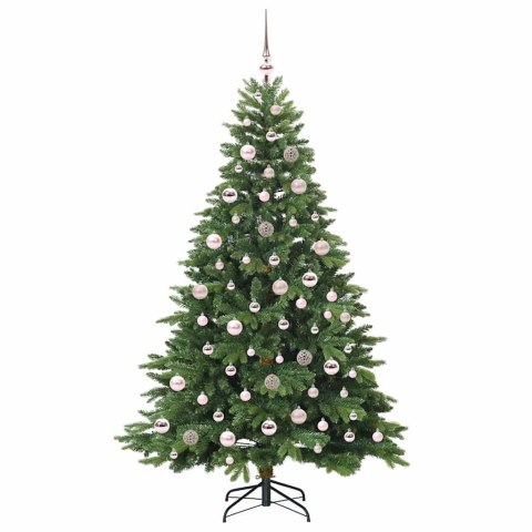 VidaXL Sztuczna choinka z 300 diodami LED Zielony 180 cm PE i PVC