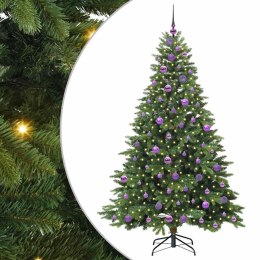 VidaXL Sztuczna choinka z 300 diodami LED Zielony 180 cm PE i PVC