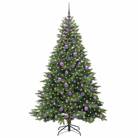 SZTUCZNA CHOINKA Z 300 DIODAMI LED ZIELONY 180 CM PE I PVC