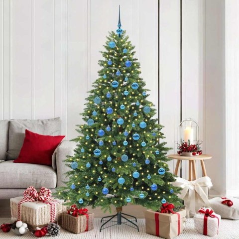VidaXL Sztuczna choinka z 300 diodami LED Zielony 180 cm PE i PVC