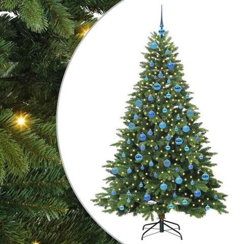 VidaXL Sztuczna choinka z 300 diodami LED Zielony 180 cm PE i PVC