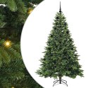 VidaXL Sztuczna choinka z 300 diodami LED Zielony 210 cm PE i PVC