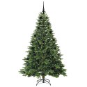 VidaXL Sztuczna choinka z 300 diodami LED Zielony 210 cm PE i PVC