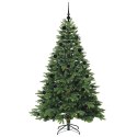VidaXL Sztuczna choinka z 300 diodami LED Zielony 210 cm PE i PVC
