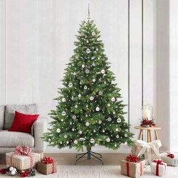 VidaXL Sztuczna choinka z 300 diodami LED Zielony 210 cm PE i PVC