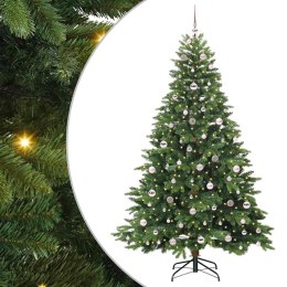 VidaXL Sztuczna choinka z 300 diodami LED Zielony 210 cm PE i PVC