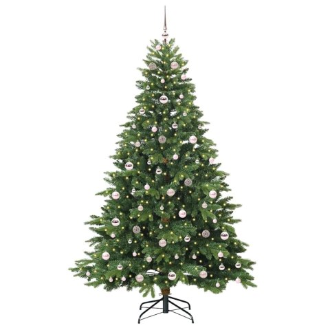 VidaXL Sztuczna choinka z 300 diodami LED Zielony 210 cm PE i PVC