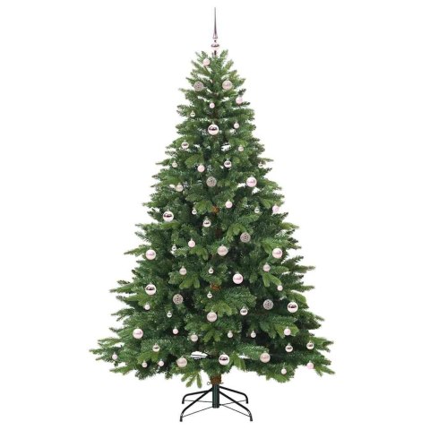 VidaXL Sztuczna choinka z 300 diodami LED Zielony 210 cm PE i PVC