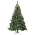 VidaXL Sztuczna choinka z 300 diodami LED Zielony 210 cm PE i PVC