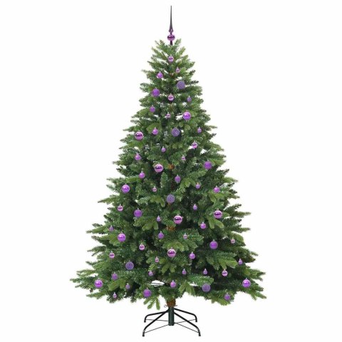 VidaXL Sztuczna choinka z 300 diodami LED Zielony 210 cm PE i PVC