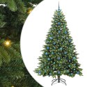VidaXL Sztuczna choinka z 300 diodami LED Zielony 210 cm PE i PVC