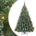VidaXL Sztuczna choinka z 300 diodami LED Zielony 210 cm PE i PVC