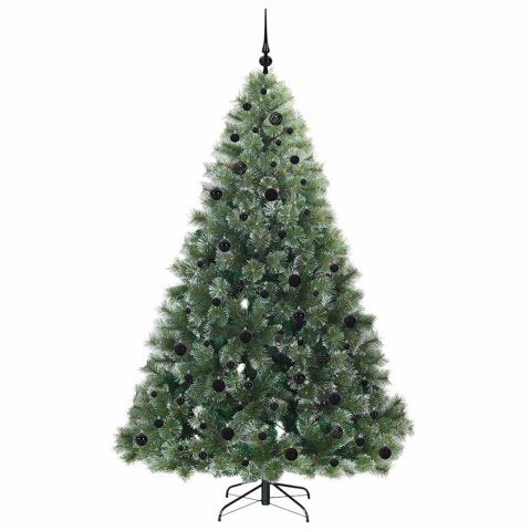 VidaXL Sztuczna choinka z 300 diodami LED Zielony 210 cm PE i PVC