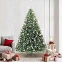 VidaXL Sztuczna choinka z 300 diodami LED Zielony 210 cm PE i PVC