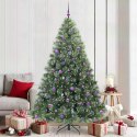 VidaXL Sztuczna choinka z 300 diodami LED Zielony 210 cm PE i PVC