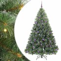 VidaXL Sztuczna choinka z 300 diodami LED Zielony 210 cm PE i PVC