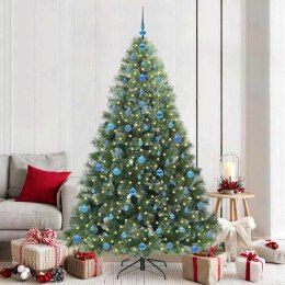VidaXL Sztuczna choinka z 300 diodami LED Zielony 210 cm PE i PVC