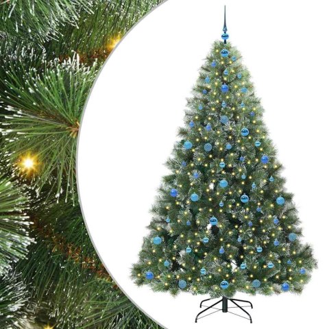 VidaXL Sztuczna choinka z 300 diodami LED Zielony 210 cm PE i PVC