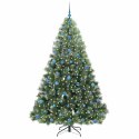 VidaXL Sztuczna choinka z 300 diodami LED Zielony 210 cm PE i PVC
