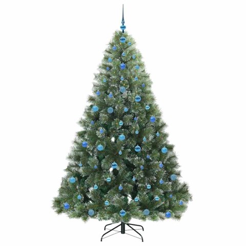 VidaXL Sztuczna choinka z 300 diodami LED Zielony 210 cm PE i PVC